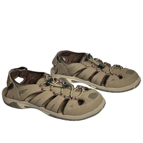 Eddie Bauer Fisherman Sandals Womens 10 Brown Leather Blakely Adjustable Hiking - Picture 4 of 15